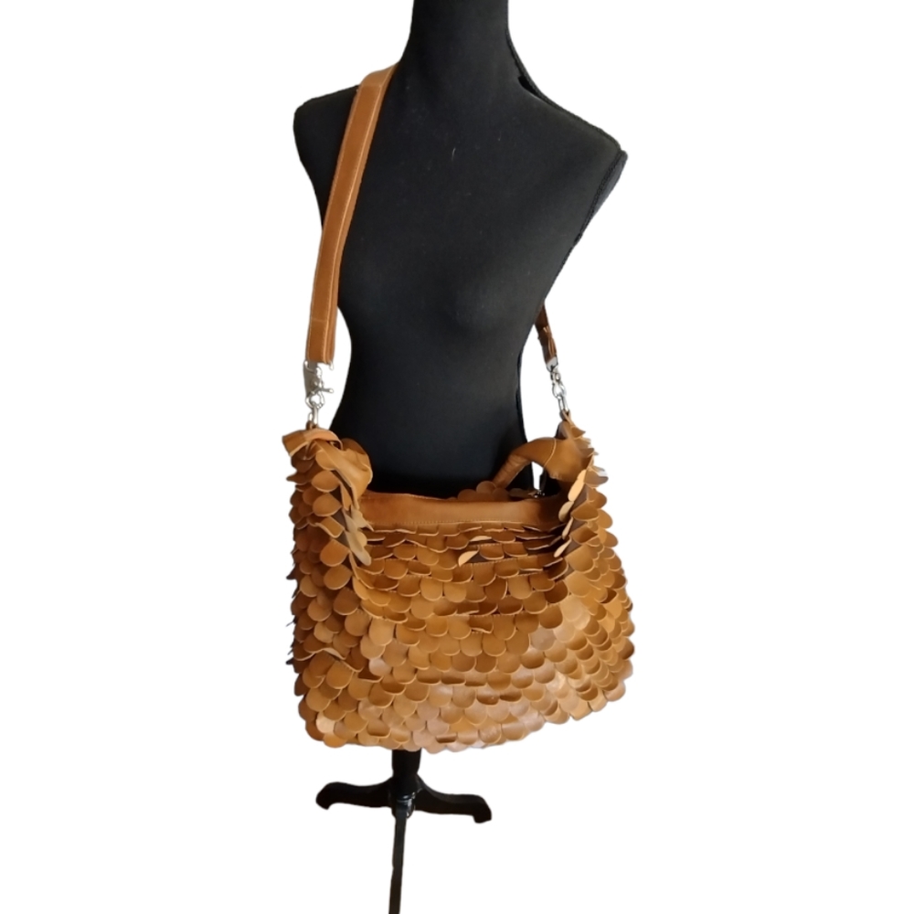 Ameri Leather Unique Tote Crossbody Hobo Bag Over… - image 2